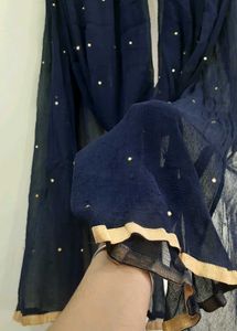 Blue Georgette Dupatta With Golden Stones✨️