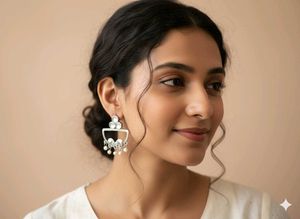 New Silver Tone Elephant Drop Earrings