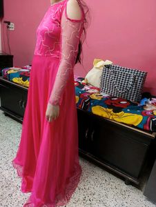 Pink Gold Shoulder Gown
