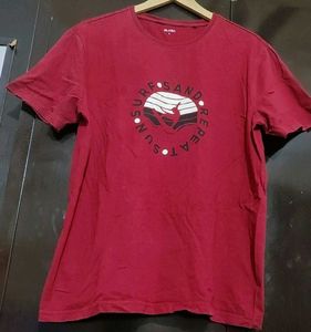 Maroon Color T-shirt For Boy & Men 40 Chest