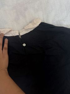 Black &#39;Simple is Good&#39; Layered Top