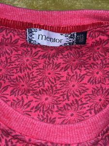 Winters Red Patterned Pullover