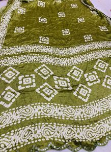 Olive Green Batik Print Fabric