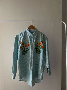 SUNFLOWER Embroidered Vintage Stripe Shirt 🌻