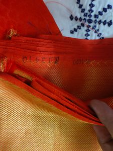 100% Pure Kanchipuram Silk Saree- Bright Red