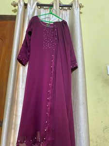 Elegant Maroon Salwar Kameez