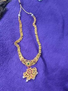 Gold-toned Necklace And Long Haram
