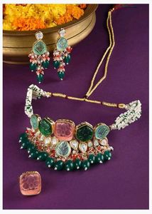 ZAVERI PEARLS Multicolor Stones &amp; Beads Multistran