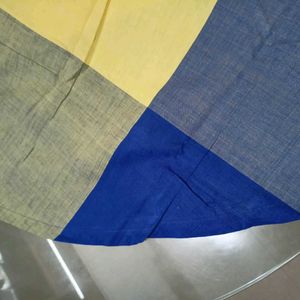 Yellow Blue Round Table Cloth
