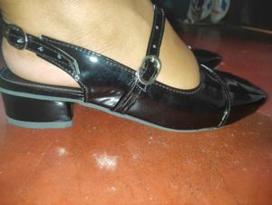 Black marry Jane heel ballerina