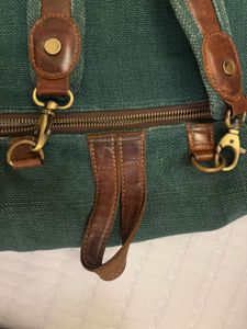 Green Canvas Laptop Backpack