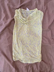 Yellow sheer dress top, pretty yello