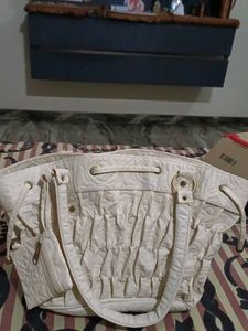 Cream Tote Handbag