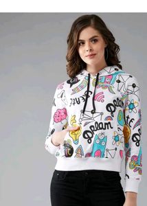 Fun Graphic Print Hoodie