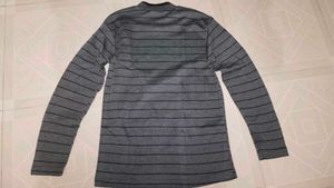 Striped Gray Long Sleeve Top