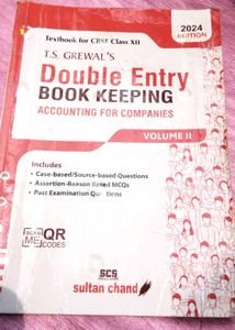 TS Grewal Double Entry Book Keeping Class 12