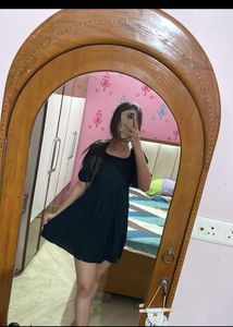 black mini dress