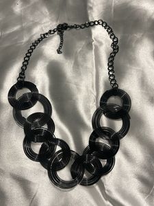 Black Circle Necklace