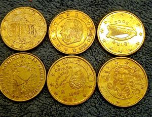 Euro 10 Cents (6 Nos)