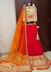Brand New Net Silk Embroidered Lehenga Choli