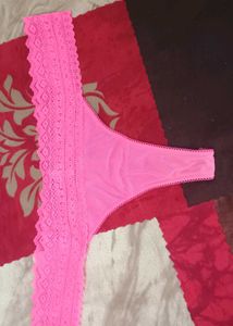 Pink Lace Thong
