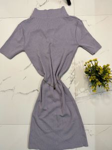 Lilac Knit Bodycon Mini Dress