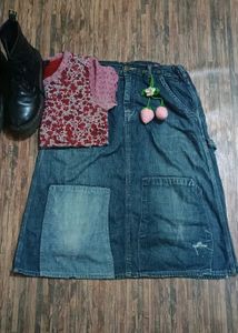 Vintage Y2K Denim Skirt💌