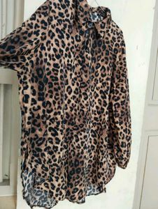 Leopard Print Tunic Top imported quality