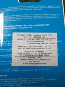 HP 128GB Flash Drive