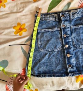 Blue Denim Mini Skirt