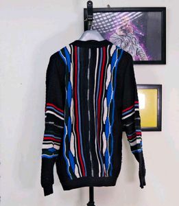 Coogi Patterned Cardigan