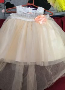 Netted High N Low Model Frock