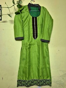 Designed Green Kurta