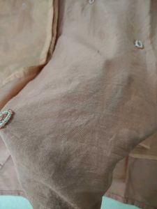 Handwork Peach Suit With Dupatta