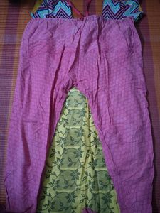 Mustard And Pink Kurta With Pant