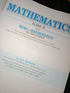 Maths Class 9th R.D sharma