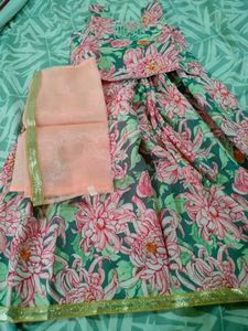 Beautiful Printed Lengha For Girl 4-5 Years