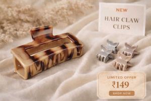 Aesthetic butterfly mini clips and claw clip set