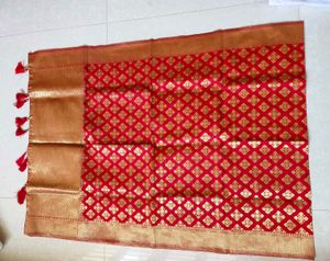 Red Banarasi Silk Dupatta