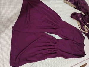 Elegant Purple heavy dupatta shrara readyment Suit