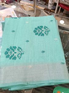 Elegant Green Saree Minor Issue