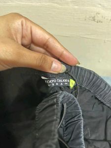 Tokyo Talkies Black Parachute Pants.