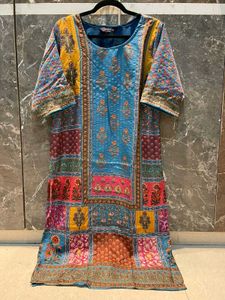 Multi Colored Kurta Set With Dupatta