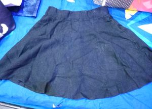 Blue Corset &amp; Black Skirt