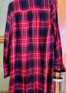 M&amp;S checkered shirt dress