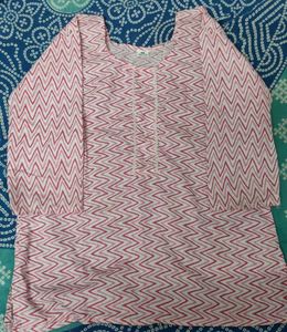 Pink Printed Kurta