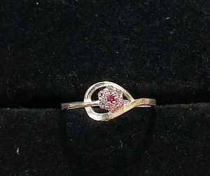 Silver Ring with Pink Stone # fixed price