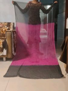 Pink & Black Dupatta