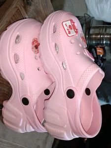 Cute Pink Clogs with Charms