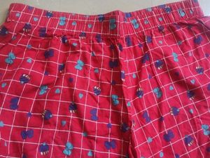 Red Plaid Patterned Shorts